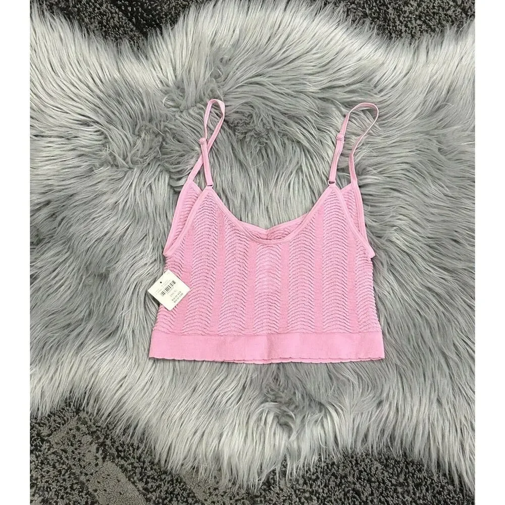 Anthropologie Women's‎ Seamless Pink Scallop Tank Size XXS/XS